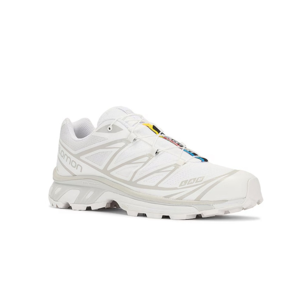 Salomon XT-6 in white & lunar rock size 7.5